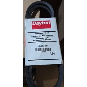 Dayton Premium V-Belt 3X700P A54 Industrial Power Transmission Rubber Belt Black